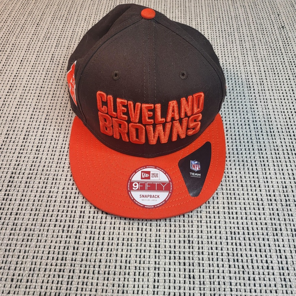 Cleveland Browns Hat Cap Snap Back Mens One Size Brown NFL Football New Era